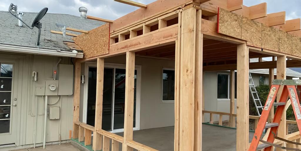Casita exterior finished to match the main home's architecture
